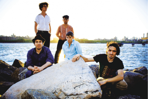 (L – R) Dave Kaye, Elias Meister, Hammarsing Kharhmar, Matt Scheiner, Dave Cole. Photo by Benjamin Lozovsky