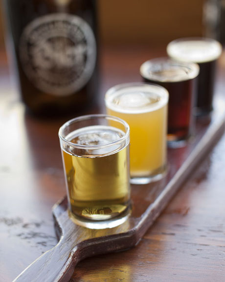 Beer taster at Bier Merchants.  Photo by Benjamin Spell