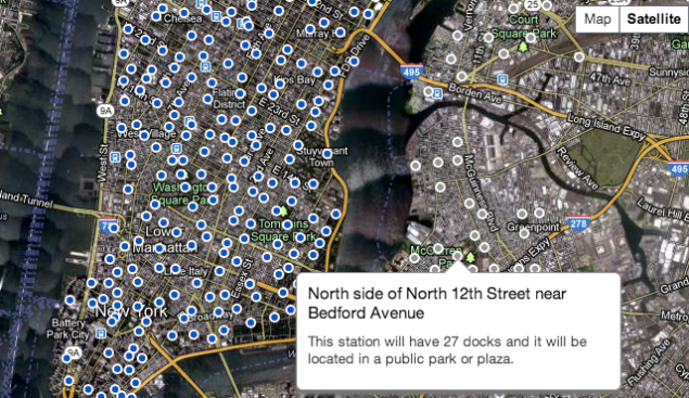 citi bike dept of transportation map