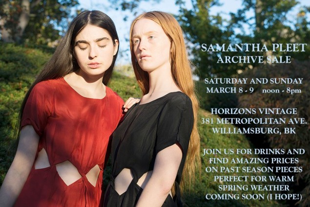 samantha pleet sample sale at horizons vintage clothing williamsburg