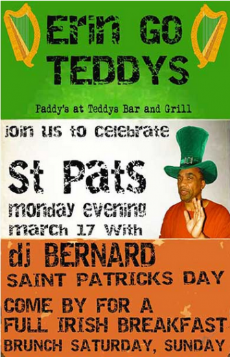 st pat's day at teddy's with dj bernard