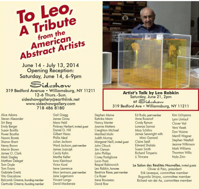 leo rabkin artists talk at sideshow gallery 